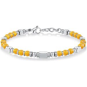 Orange Boho Beaded Bracelets for Women Trendy Jewelry Gifts for Lover, Mom